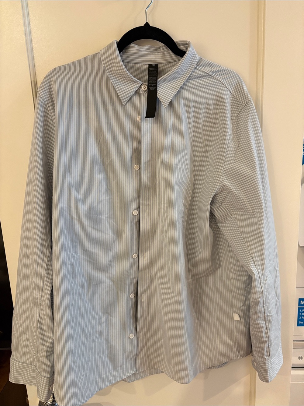 Men's Lululemon Light Blue Pinstripe Commission Button-Up Shirt
